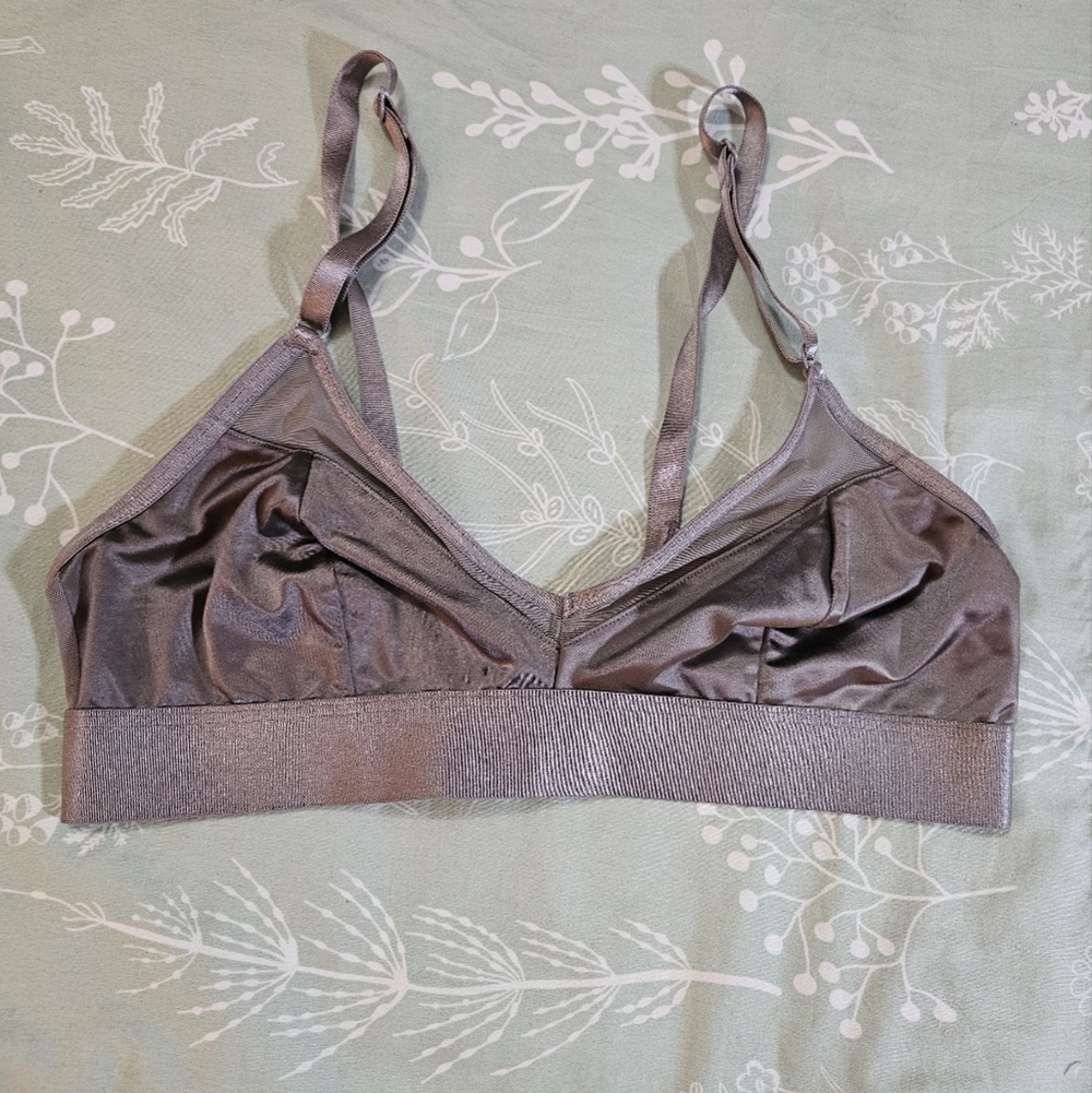 Auden Gray Seamless Satin Like Bra Size Xs